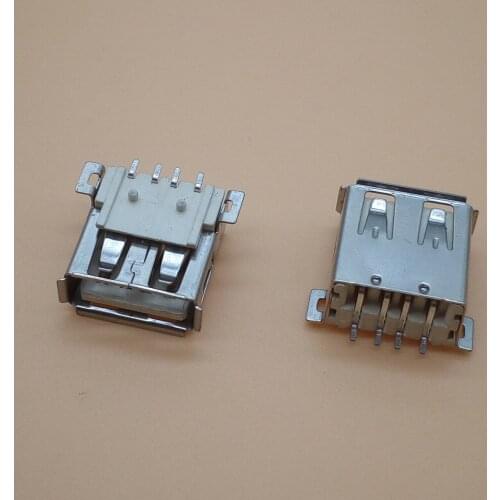 10PCS USB Connector / AF / 4P SMT / Female type A USB Socket