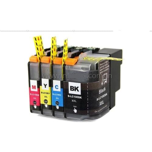 INK WAY 2 SETS of ink cartridge for brother printer MFC-J6925DW,LC10E BK XXL ,LC10E C XXL ,LC10E M XXL, LC10E Y XXL
