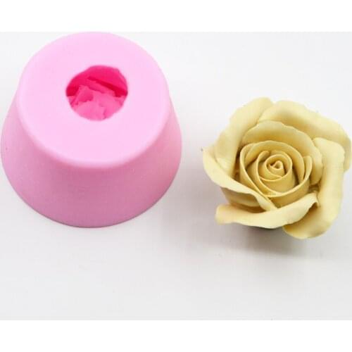 3D Rose Flower Fondant Cake Border Decoration Silicone Mold Chocolate Candy Candle Silicone Mold