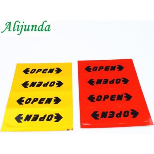 4pcs/set car styling fusion escort door open warning sticker FOR Opel Ford Buick Regal Lacrosse Excelle GT/XT/GL8/ENCORE