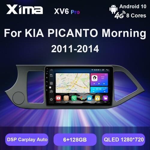 XIMA XV6 Pro Radio 2 din Android 10 dvd Dsp Carplay Car Multimedia Video Player Autoradio For Kia Morning 2 picanto 2011-2017