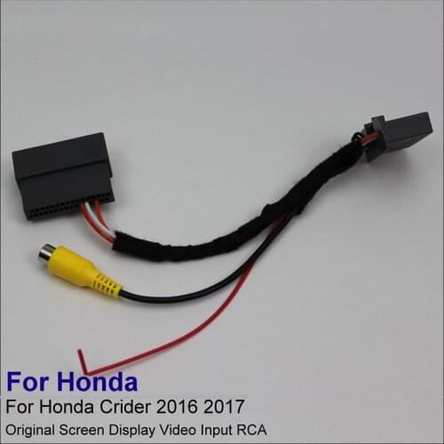 Car Rear View Camera RCA Connector Convertor Adapter Original Video Input Switch RCA Adapter For Honda Crider 2016 2017