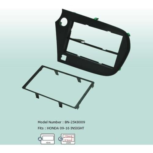 Car Fascias Stereo Radio Audio Panel Navigation Frame Dash Kit For Insight 2009 2010 2011 2012 2013 2014 2015 2016