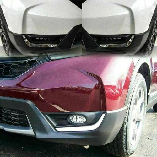 Car Front Fog Light Lower Cover Eyelid Trim Chrome For Honda CR-V CRV 2017-2019 Molding Trim Auto Chromium Styling Stickers
