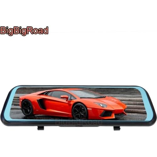 BigBigRoad Car DVR Dash Camera Cam Stream RearView Mirror IPS Touch Screen For Mercedes Benz GLK Class X204 200 220 260 300 350