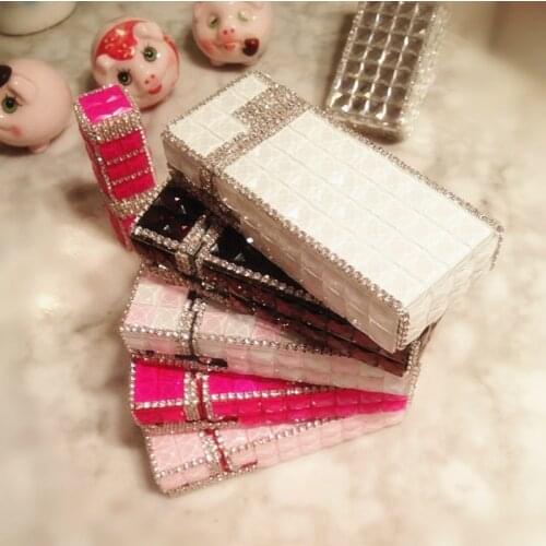 11*4.8*2.5cm Cigarette case slim cigarette Handmade sticky flashing diamond automatic metal Cigarettes case box for women