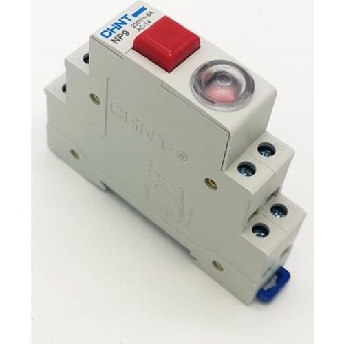 CHINT Din Rail Mount Pushbutton with Signal Light NP9-30D3/2 3NO Pushbutton DC24V