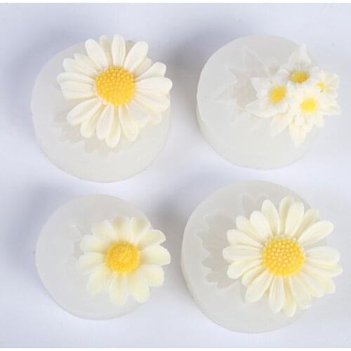 DIY Flower Daisy Soft Epoxy Silicone Molds Decorating Tool Clay Wax Epoxy Resin Mold for Jewelry