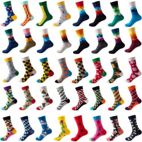 Women Funny Men Sock Shark Cotton Personality Happy Art Van Gogh World Famous Painting Female Socks Oil Socks Christmas gift