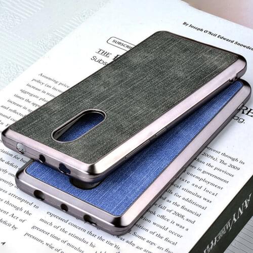 Jeans fabric case for Xiaomi Redmi Note 4 4X soft Chromed TPU material & luxury skin covers coque fundas