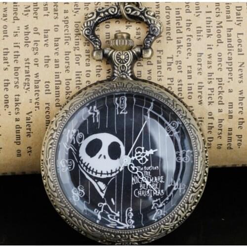 Classic Christmas Pocket Watch Men Women Kid Pendant Necklace Clock Gifts