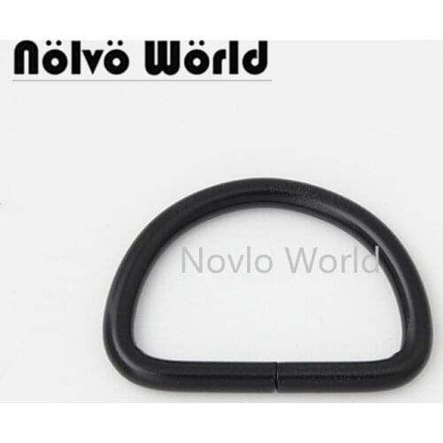 10-50 pieces Dark black 39X25mm 1.5 inch non welded d ring iron-made dee rings for man bag laptop repair