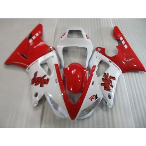 Fairing kit for Yamaha YZF R1 98 99 red flames white motorcycle fairings set YZFR1 1998 1999 DC03