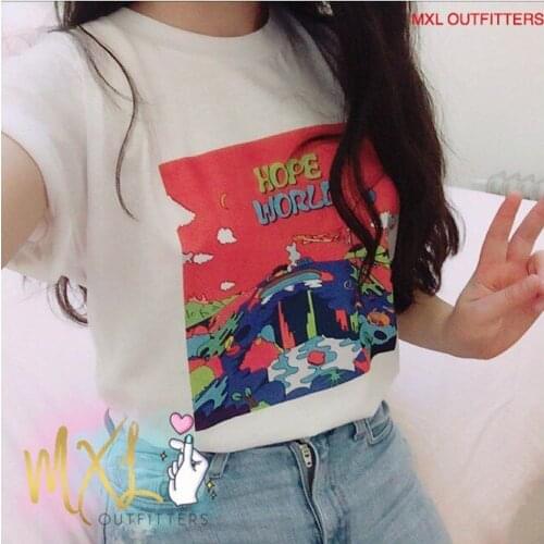 Hope World Graphic Summer Fashion Unisex Men Women Casual T-Shirt Funny Hipster short sleeves Fans