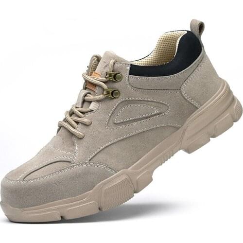 Waterproof Safety Shoes Men Work Shoes Puncture-Proof Light Sneakers Men Steel Toe Shoes Non-slip Indestructible Boots