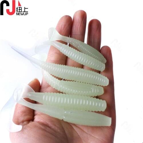 6pcs/Lot Worm Soft Fishing Lures Jig Wobblers 36g Shrimp Odor Additive Silicone Artificial Baits Bass Carp Pesca Tackle