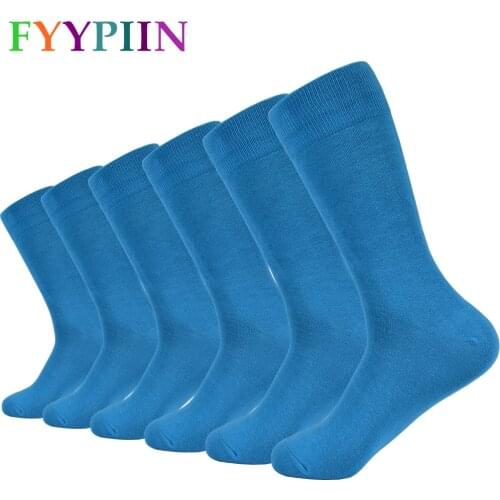 Mens Socks Solid Color Combed Cotton Socks Long Fashion Casual Socks Men