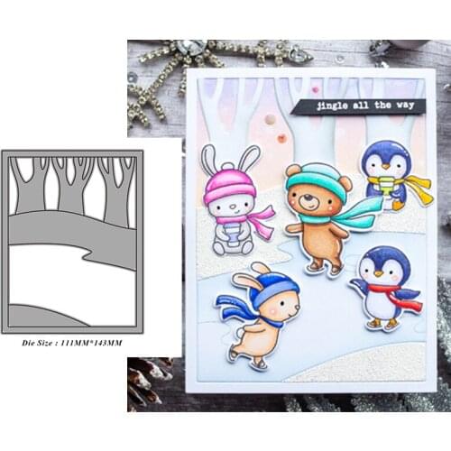 New Dies For 2020 Winter ski frame Metal Cutting Dies Embossing Scrapbooking Stencil Craft Cut Dies For DIY Card Handmade