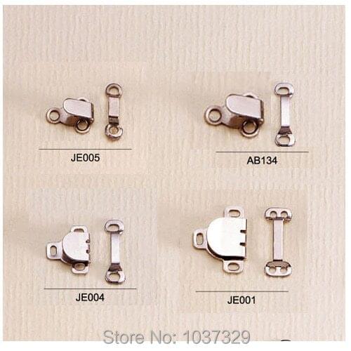Wholesale 100sets/lot 2 parts 8011A trousers skirts hooks and eyes metal brass nickle color free shipping HE-004