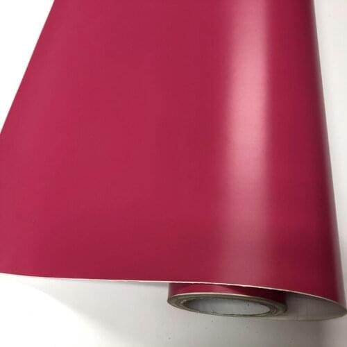Strong flexible Rose red Matte Vinyl Car Wraps Auto Matt red Foil Car Wrap Film Vehicle Sticker Size: 50CMX100/150/200/300CM