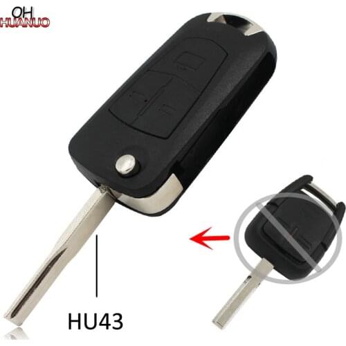 SALE ! 3 Butoons Folding Flip Remote Key Case Shell Fob For Vauxhall Opel Astra H Corsa D Vectra C Zafira HU43 Blade