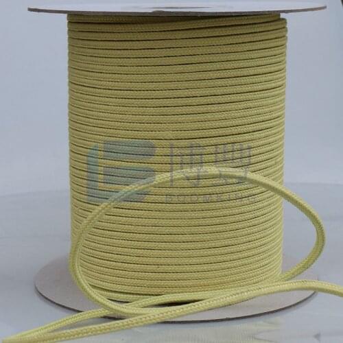 Size 3 x 3mm square Glass tempering furnace high temperature rope 500m per roll,insulated roller conveyor belt