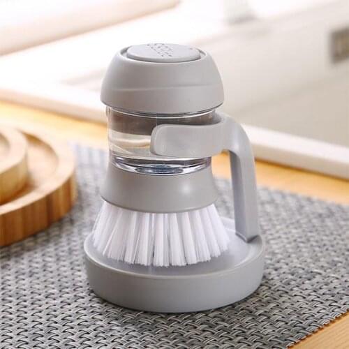 Press-type Dishwashing Brush Kitchen Brush Utensils Cleaner Press Type Non-stick Oil Automatic Hydraulic Dishwashing