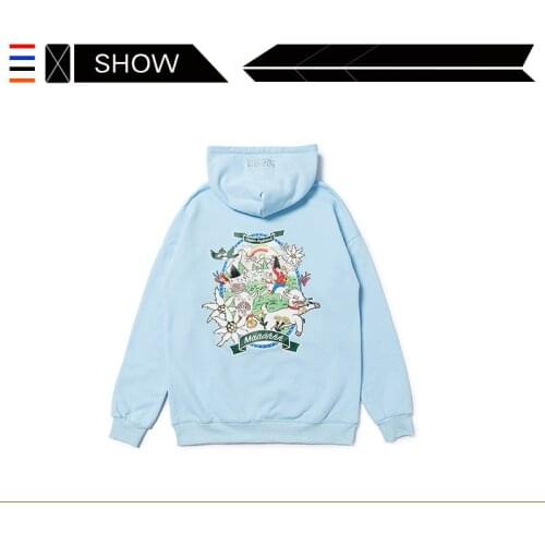 VETEMENTS Chao brand vetements Hoodie VTM wittmont high quality casual printed Light Blue Hoodie