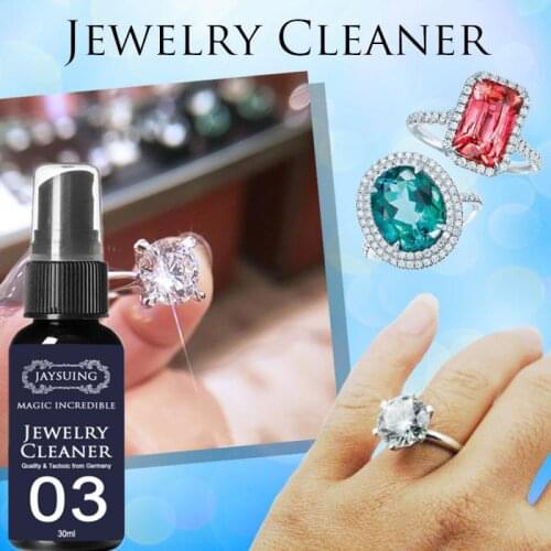 30ml Gem Jewelry Polish Cleaner And Tarnish Remover For Silver Jewelry Antique Solution Diamond Silver Gold Brass Cleaning Spray