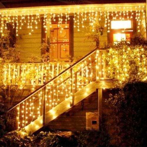 3x3/6x3m LED Icicle Fairy String Lights Christmas Decoration for Home New Year Wedding Party Outdoor Waterproof Garden Decor