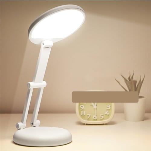 LED Desk Lamp Lovely Pink Cat Ear Eye Protection Study Light Folding Portable USB Charging Learning Reading Lamp 1200/2400mAh