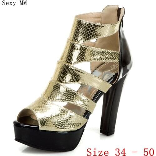 Platform Pumps Women High Heels Party Gladiator Sandals Woman High Heel Shoes Plus Size 34 - 40 41 42 43 44 45 46 47 48 49 50