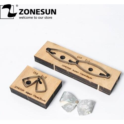 ZONESUN Bowknot Leather Cutting Die Papercraft Paper Art Leather Decoration Tool For Die Cutting Machine Diy Handicraft Cutter