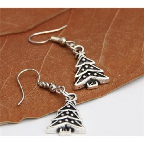 1Pair Classic Christmas Tree Dangle Earrings For Festival Gift Bijoux Decoration Pendientes Jewelry Dropshipping E1958/E533