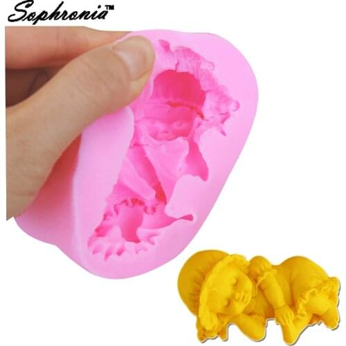 Sophronia S024 1PCS Baby Silicone Soap Mold Fondant Cake Decorating Tools Gumpaste Chocolate Resin Clay Candy Mould