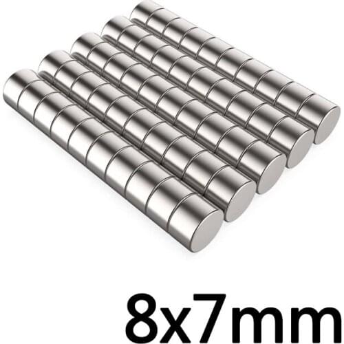 10/20/50PCS 8x7 mm Powerful Magnetic 8mmx7mm Permanent Small Round Magnet 8x7mm Neodymium Magnet Super Strong magnets 8*7 mm