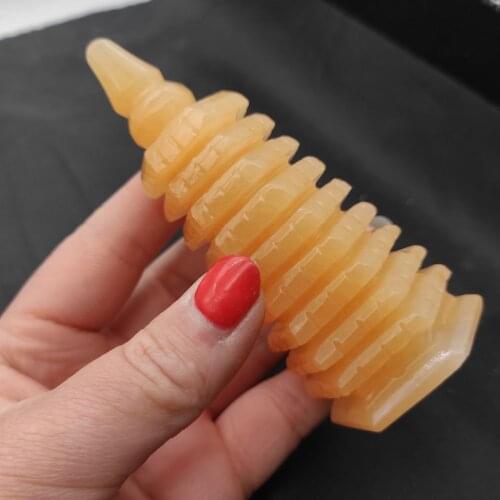 10cm Wenchang nine tower tower Topaz decoration layer of Home Furnishing Feng Shui Talisman natural