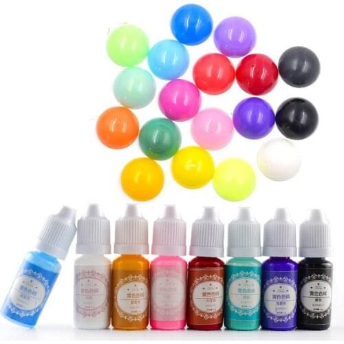 18 Colors 10g Crystal Epoxy UV Resin Dye Pigment Quick Dry Resin Adhesive Glue for DIY Jewelry Making Crafts Accessories