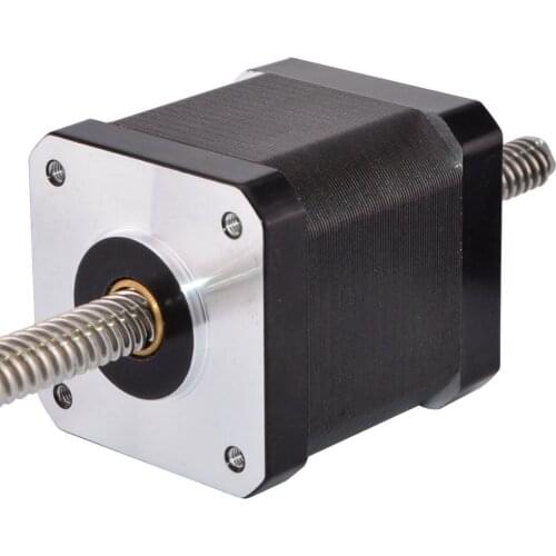 200mm Length Nema 17 Non Captive Linear Stepper Motor 1.68A 4-wire with Tr6.35x2 Lead Screw for 3D Printer