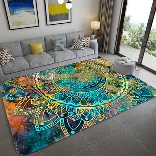 2021 Nordic Colorful Star Sky Mandala Big Carpet Living Room Gorgeous Floor Mat Girl Rug Floral Bathroom Area Hallway Bedroom