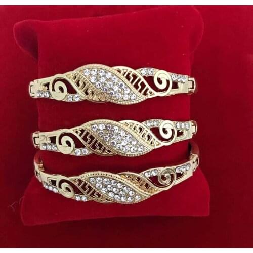 Brazil best-selling zinc alloy woman bracelet set rhinestone 3/pcs set bracelet jewelry girl gift accessories