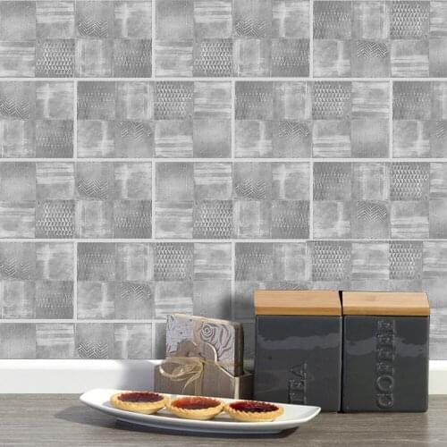 3D Thick Matt Film Wall Stickers Retro Oil-proof Waterproof Tile Sticker For Kitchen Bathroom Ground Wall House Decoration 9 pcs