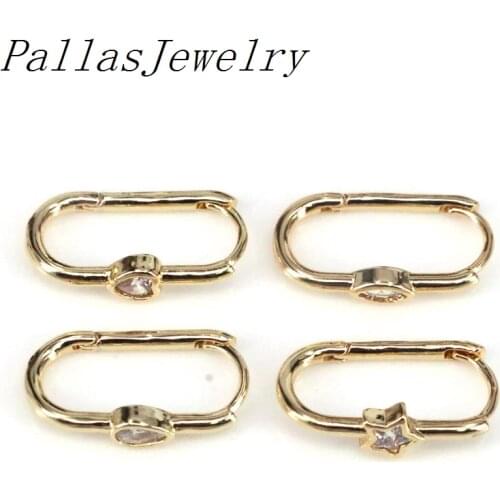 5Pairs Trendy Gold Earrings 2021 Square Cubic zirconia Earrings For Women Girl Copper Hoop Earrings Brincos 2021 Jewelry