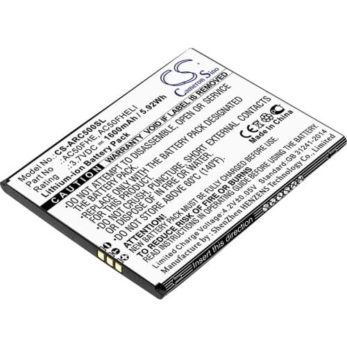 Cameron sino battery for Archos 50F Helium Lite, GX395872，AC50FHE, AC50FHELI