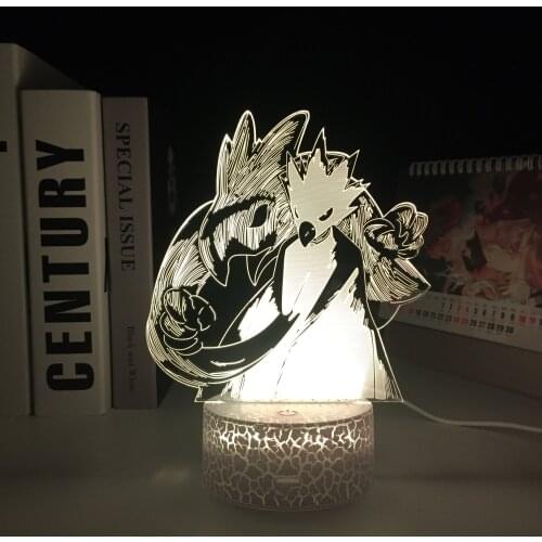 My Hero Academia Anime 3D Lamp Tokoyami Fumikage White Base Lamp for Bedroom Decor Birthday Gift Night Light LED Table Lamp