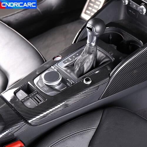 Car Styling Center Console Gearshift Panel Decoration Cover Trim For Audi A3 8V 2013-19 LHD Interior Accessories Modified