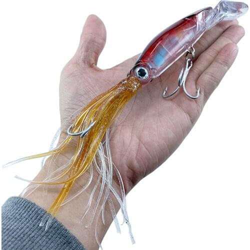 2pcs/1pcs 24cm 41.5g Big Fish Hard Bait Squid Minnow Fishing Lure Crankbait sea Bass Trolling Pike Carp bait Wobbler Accessories