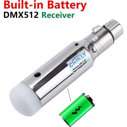 NEW DMX512 Rechargeable Wireless Receiver Control LED Lighting Stage Effect 2.4G ISM Controler 400m Par light DMX 512 Receivers