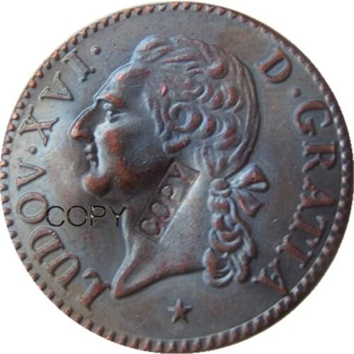France 1788W 100% Copper Copy Coins