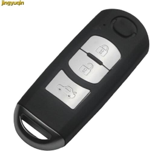 Jingyuqin Smart Key Shell 433Mhz Chip ID49 for MAZDA CX-3 CX-5 Axela Atenza Model SKE13E-01 3 Buttons Remote Car Key Case Fob